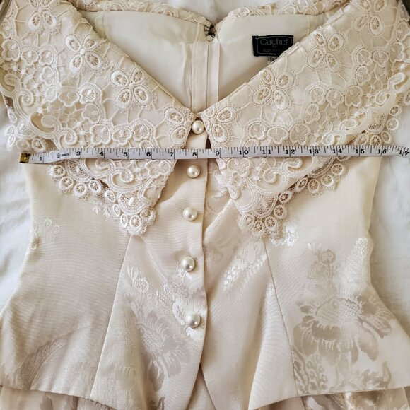 Vintage Ivory Dress, Cachet by Bari Protas - Picture 11 of 11